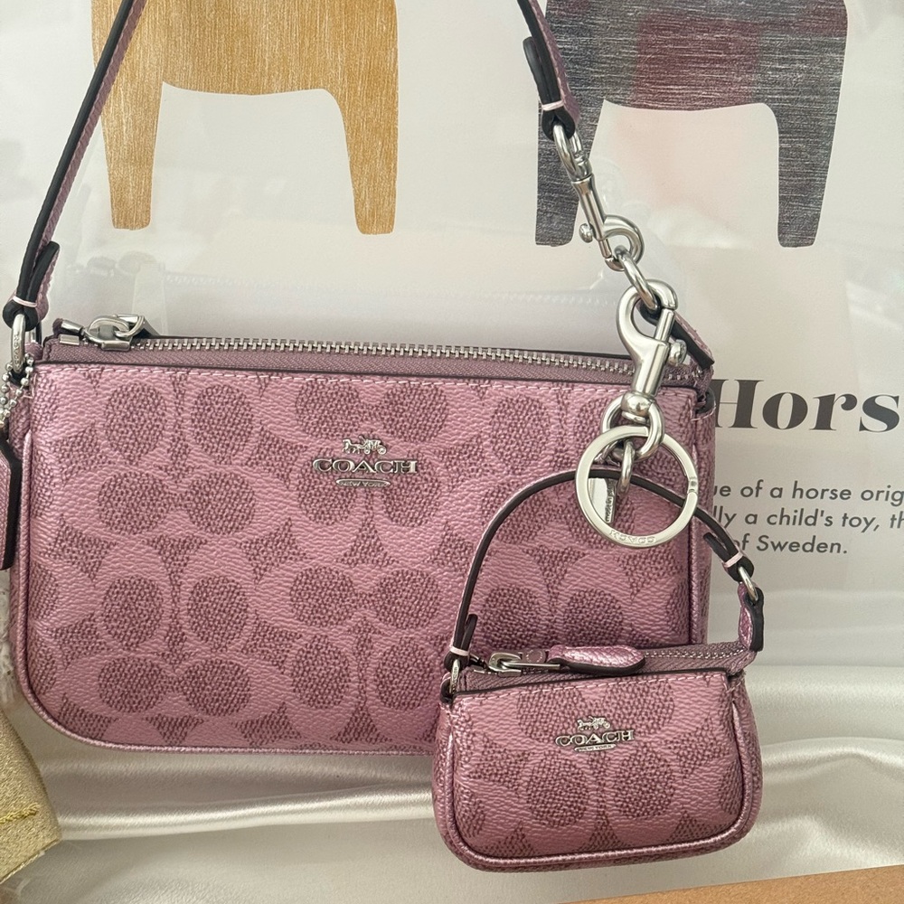 NWT Coach Boxed Nolita 19 And Nolita Bag Charm Set Pink/Rose Holiday Gift - Picture 4 of 10
